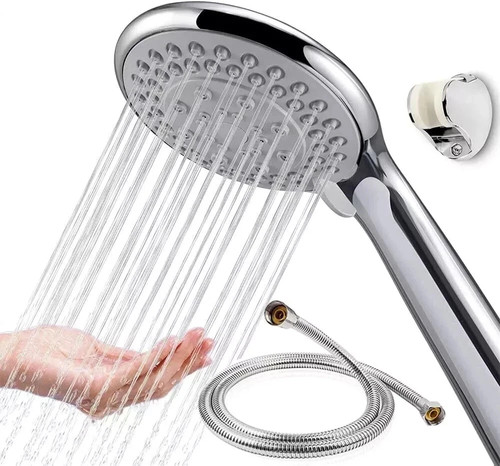 Chrome shower head and hose - chrome,