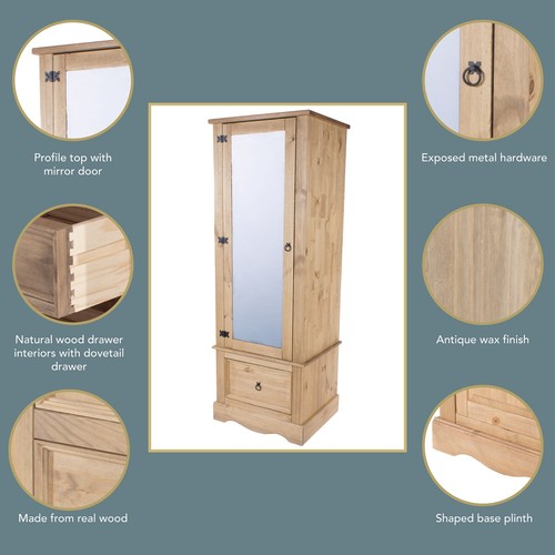 Corona armoire with mirrored - with,