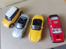 Set 4 Car Welly Mini Cooper BMW Z3 Roadster BMW Z8 Ford Sierra XR4i Fuerwehr 808