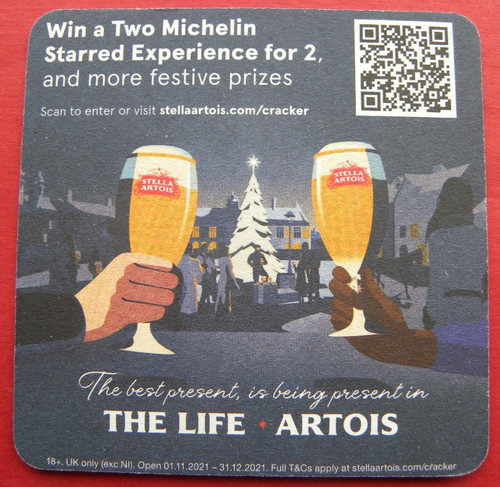 Stella artois beer mat - stella,