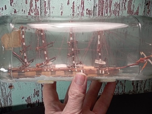 Vintage ship bottle four - ship, in
