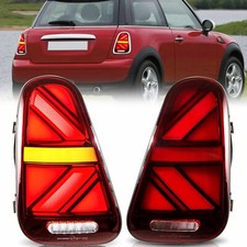 VLAND RED LED Tail Lights For 2001-2006 BMW Mini Cooper R50 R52 R53 W/Animation