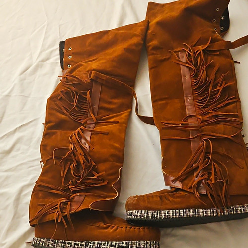 Women brown suede - brown, knee