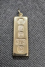  9ct Yellow Gold Ingot Pendant