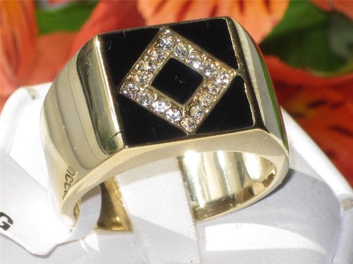 Mens gold ring signet - , pink