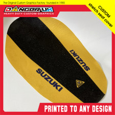 Suzuki RM80 to RMZ450cc  Seat Cover DuraGrip Texture Yellow-Black Gripper