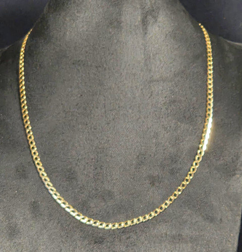 9ct yellow gold curb - gold, link