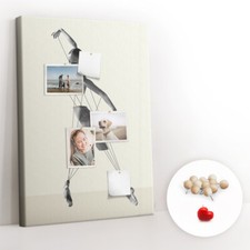 Pinboard Cork Memo Board with 100 Pcs Pins 70x100 cm - Ballet dancer