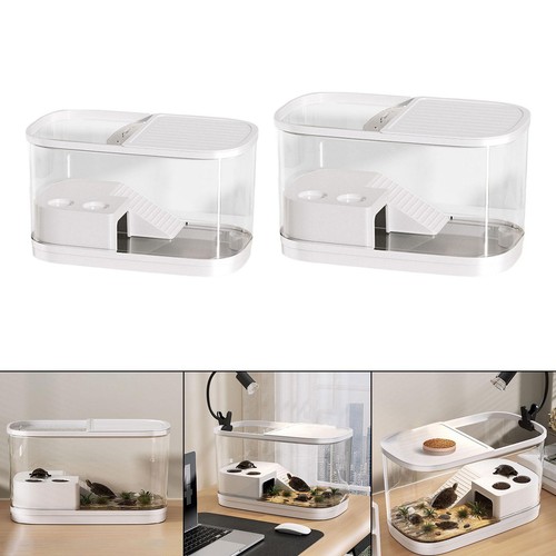 Turtle tank with platform - with,