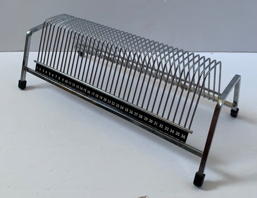 Vintage chrome record - rack, mid