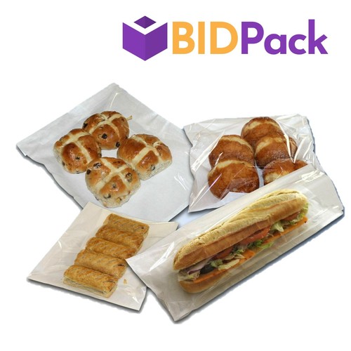 Clear film fronted paper bags - clear,