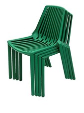 Green plastic stacking chairs - green,