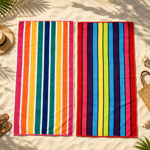 Large beach towel velour - large,