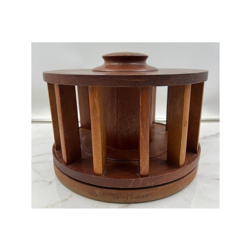 Vintage spicy susan wooden - vintage,