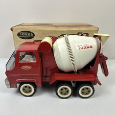 Vintage Tonka Cement Mixer Pressed Steel No 2620 Red w/ Original Box