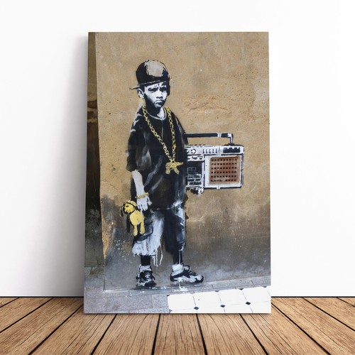 Banksy kid with ghetto - kid, blaster