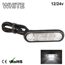 WHITE HELLA STYLE LED FLUSH FIT KELSA BAR MARKER LAMP LIGHT 12v 24v