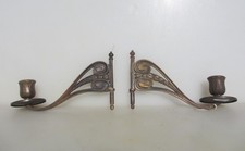 Antique Brass Piano Candle Holders ARMS Lights Sconces Old Nouveau Vintage PARTS