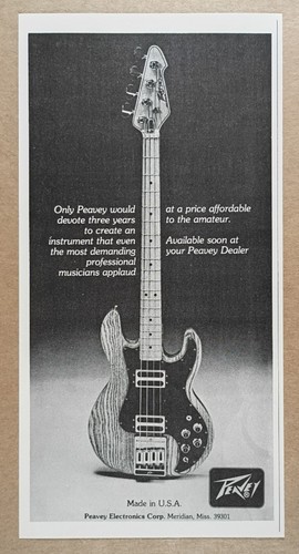 1978 peavey bass guitar - peavey, t-40