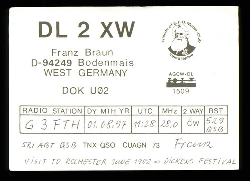 Qsl card radio - radio, germany