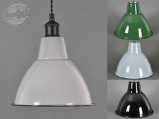 Domed Vintage Industrial Factory Enamel Shade Lampshade Steel Pendant