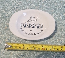 Arklow Pottery Vintage Ashtray Irish Hospitals Sweepstake Perfect Condition Rare