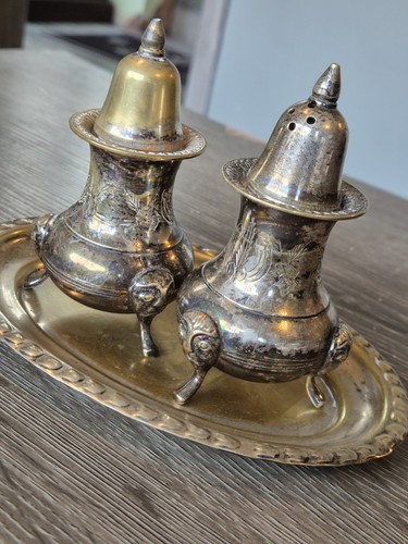 Vintage silver plated salt - vintage,