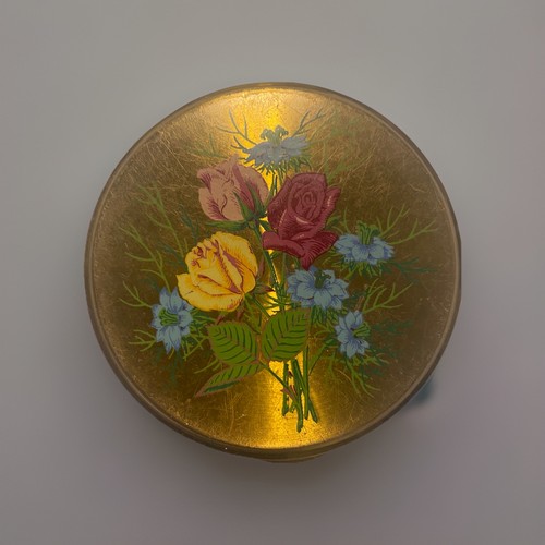 Vintage powder compact floral - vintage,