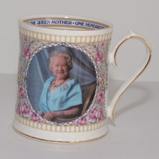 Aynsley Queen Elizabeth The Queen Mother One Hundredth Birthday 2000 Mug