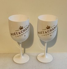 2 Moet & Chandon Acrylic Large Wine Glasses 