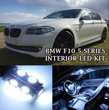 Fits BMW 5 SERIES F10 FULL PURE WHITE INTERIOR LED LIGHT BULBS ERROR FREE SET