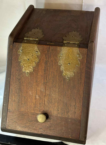 Antique vintage wooden brass - wooden,