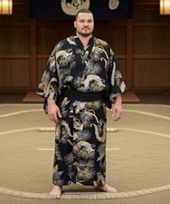 Men's Sumo Size Kimono - Black