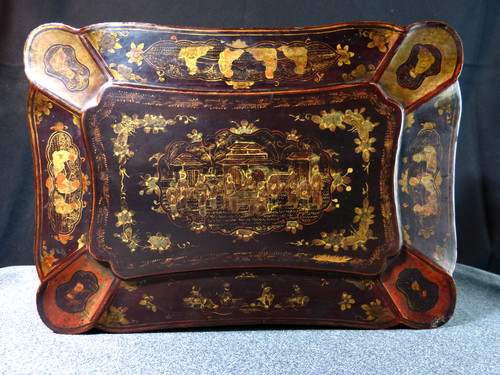 Antique chinese tea caddy box - tea,