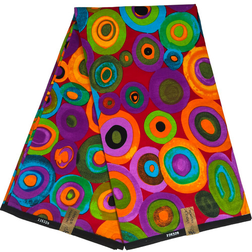 African fabric ankara red - fabric,