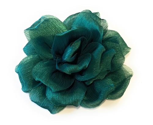 Large rose fascinator satin - rose,