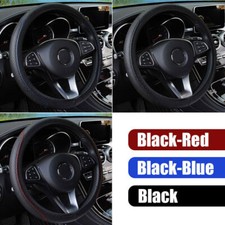 15" PU Leather Car Steering Wheel Cover for Good Grip Auto Interior Accessories