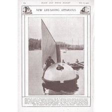 A New Life Saving Apparatus Life Raft - Antique Print 1902