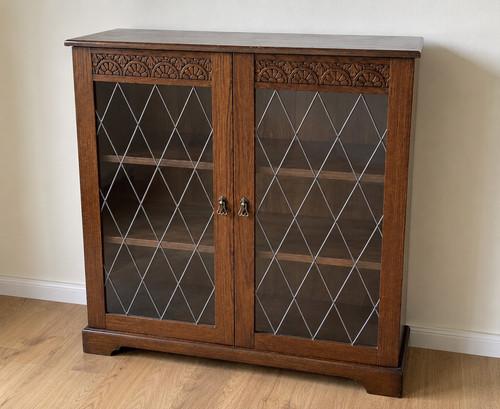 Vintage glass display cabinet - vintage,
