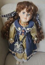 Doll Vintage 18" Leonardo Collection Porcelain Doll Bag Chain VGC SAS 