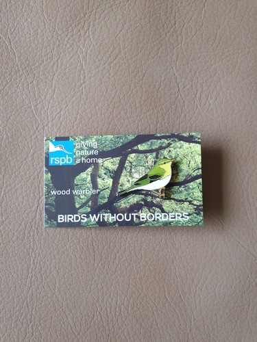 Rspb wood warbler - rspb, enamel