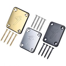 70s  Fender Vintage F Guitar Neck Plates Gold for Stratocaster and Telecaster