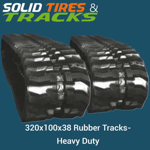 Two rubber tracks - two,