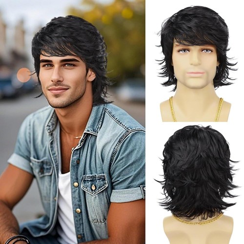 Men wig short layered - men's,