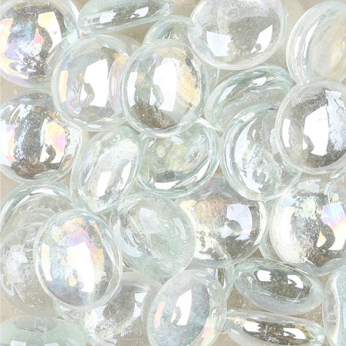 Clear iridescent glass - glass, pebbles
