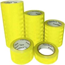Hi Vis Yellow Self-Adhesive Prismatic Flashback® Reflective Tape Warning Tape