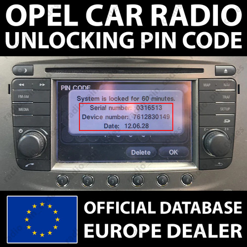 Opel radio pin code - radio,