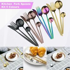 Stainless Steel Cutlery Sets Tableware Dining Kitchen Fork Spoons Kit Polished