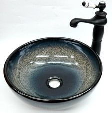 Vintage Starry Sky Bathroom Cloakroom Ceramic Counter Top Wash Basin Sink Bowl 