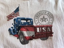 American Flag Pickup Truck
